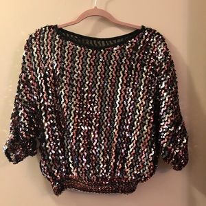 Bedazzled Evening Blouse sz S